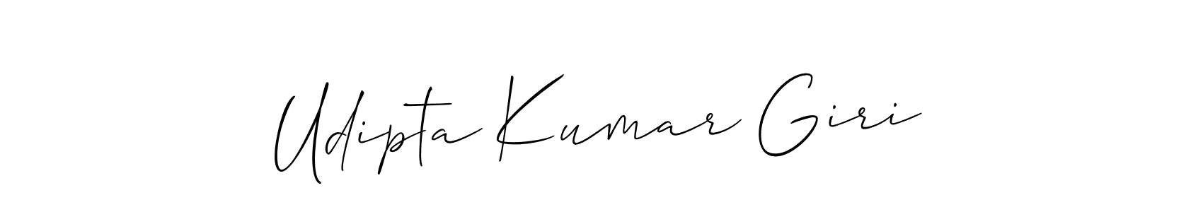 Design your own signature with our free online signature maker. With this signature software, you can create a handwritten (Allison_Script) signature for name Udipta Kumar Giri. Udipta Kumar Giri signature style 2 images and pictures png