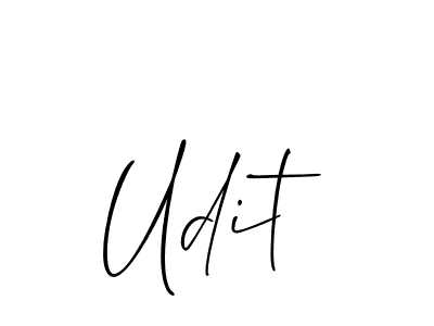 Design your own signature with our free online signature maker. With this signature software, you can create a handwritten (Allison_Script) signature for name Udit. Udit signature style 2 images and pictures png