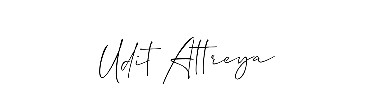 Make a short Udit Attreya signature style. Manage your documents anywhere anytime using Allison_Script. Create and add eSignatures, submit forms, share and send files easily. Udit Attreya signature style 2 images and pictures png
