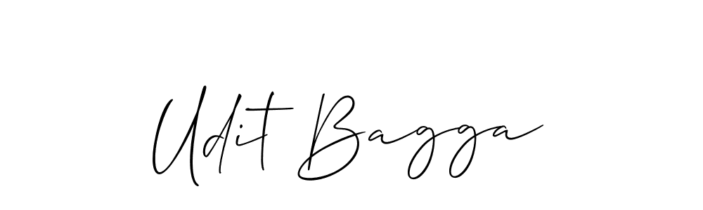 Make a beautiful signature design for name Udit Bagga. With this signature (Allison_Script) style, you can create a handwritten signature for free. Udit Bagga signature style 2 images and pictures png