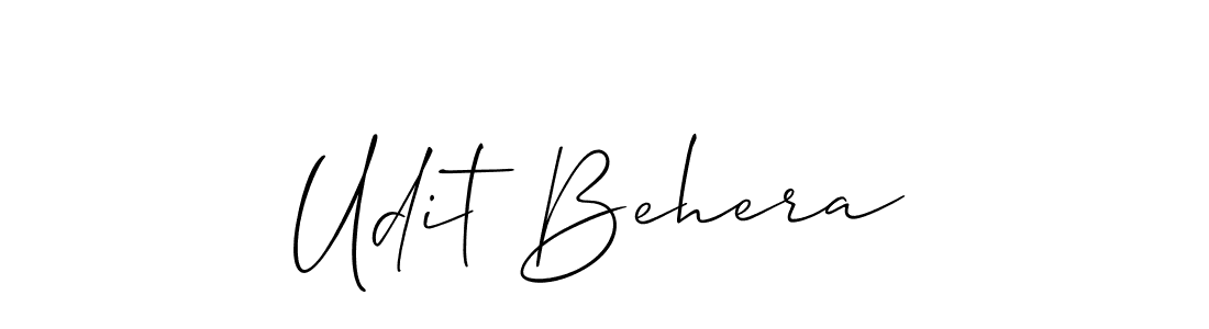 Make a beautiful signature design for name Udit Behera. With this signature (Allison_Script) style, you can create a handwritten signature for free. Udit Behera signature style 2 images and pictures png