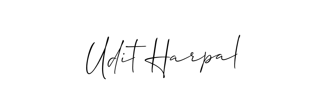 You should practise on your own different ways (Allison_Script) to write your name (Udit Harpal) in signature. don't let someone else do it for you. Udit Harpal signature style 2 images and pictures png