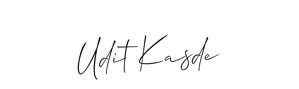 Use a signature maker to create a handwritten signature online. With this signature software, you can design (Allison_Script) your own signature for name Udit Kasde. Udit Kasde signature style 2 images and pictures png