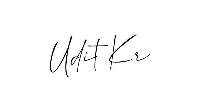 Best and Professional Signature Style for Udit Kr. Allison_Script Best Signature Style Collection. Udit Kr signature style 2 images and pictures png