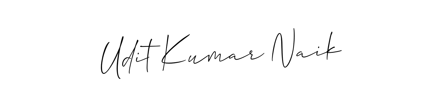 Make a beautiful signature design for name Udit Kumar Naik. With this signature (Allison_Script) style, you can create a handwritten signature for free. Udit Kumar Naik signature style 2 images and pictures png