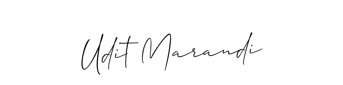 You should practise on your own different ways (Allison_Script) to write your name (Udit Marandi) in signature. don't let someone else do it for you. Udit Marandi signature style 2 images and pictures png