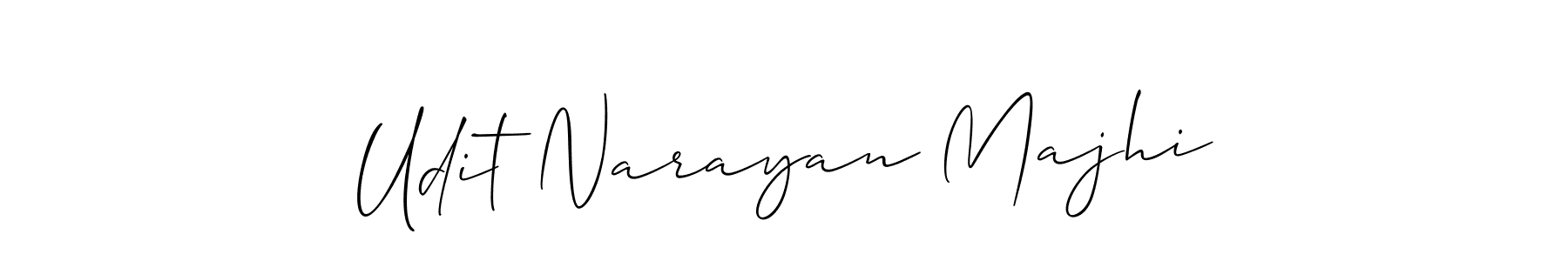 Make a short Udit Narayan Majhi signature style. Manage your documents anywhere anytime using Allison_Script. Create and add eSignatures, submit forms, share and send files easily. Udit Narayan Majhi signature style 2 images and pictures png