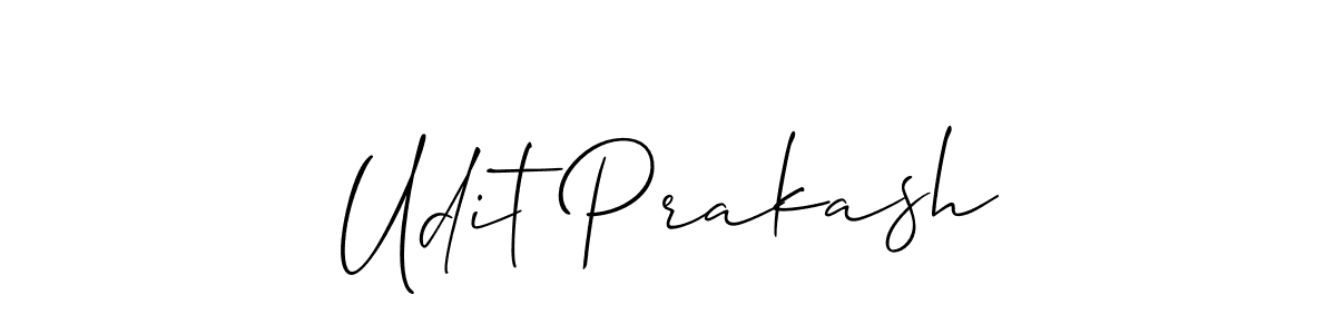 Create a beautiful signature design for name Udit Prakash. With this signature (Allison_Script) fonts, you can make a handwritten signature for free. Udit Prakash signature style 2 images and pictures png