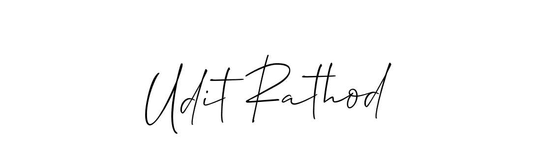 Udit Rathod stylish signature style. Best Handwritten Sign (Allison_Script) for my name. Handwritten Signature Collection Ideas for my name Udit Rathod. Udit Rathod signature style 2 images and pictures png