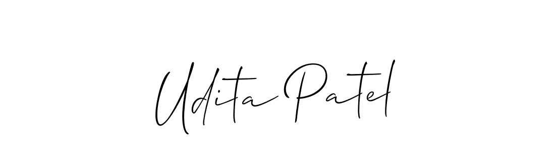 Design your own signature with our free online signature maker. With this signature software, you can create a handwritten (Allison_Script) signature for name Udita Patel. Udita Patel signature style 2 images and pictures png