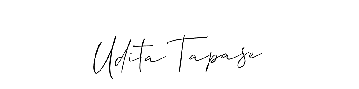 Also we have Udita Tapase name is the best signature style. Create professional handwritten signature collection using Allison_Script autograph style. Udita Tapase signature style 2 images and pictures png