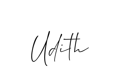 How to make Udith name signature. Use Allison_Script style for creating short signs online. This is the latest handwritten sign. Udith signature style 2 images and pictures png