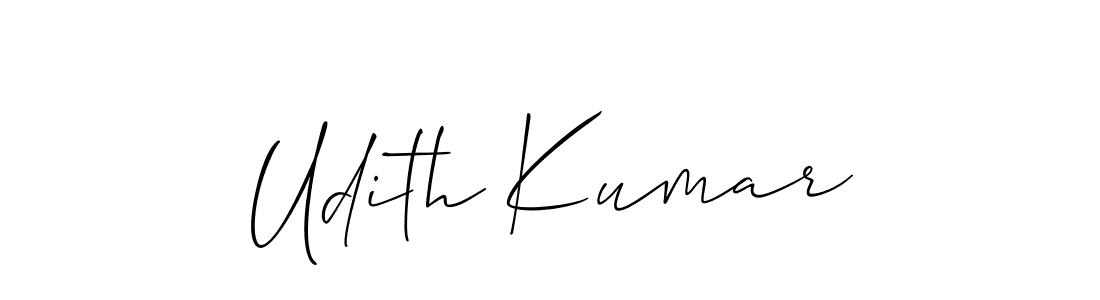 How to make Udith Kumar name signature. Use Allison_Script style for creating short signs online. This is the latest handwritten sign. Udith Kumar signature style 2 images and pictures png
