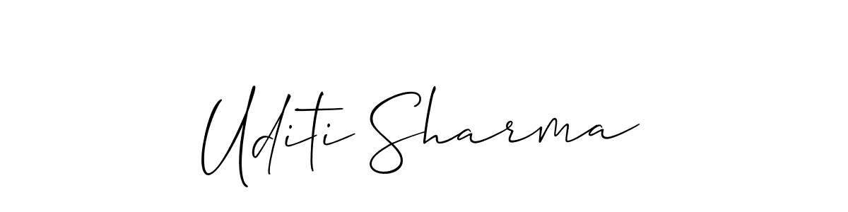 Check out images of Autograph of Uditi Sharma name. Actor Uditi Sharma Signature Style. Allison_Script is a professional sign style online. Uditi Sharma signature style 2 images and pictures png