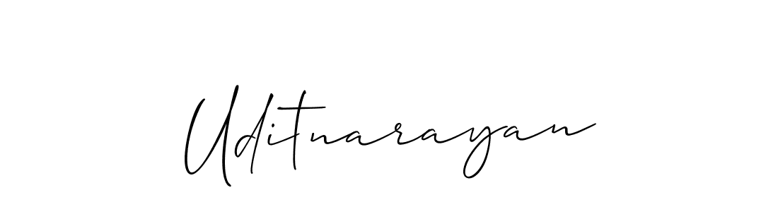 How to make Uditnarayan signature? Allison_Script is a professional autograph style. Create handwritten signature for Uditnarayan name. Uditnarayan signature style 2 images and pictures png