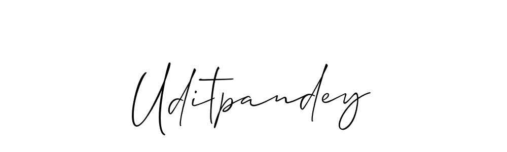 How to make Uditpandey name signature. Use Allison_Script style for creating short signs online. This is the latest handwritten sign. Uditpandey signature style 2 images and pictures png