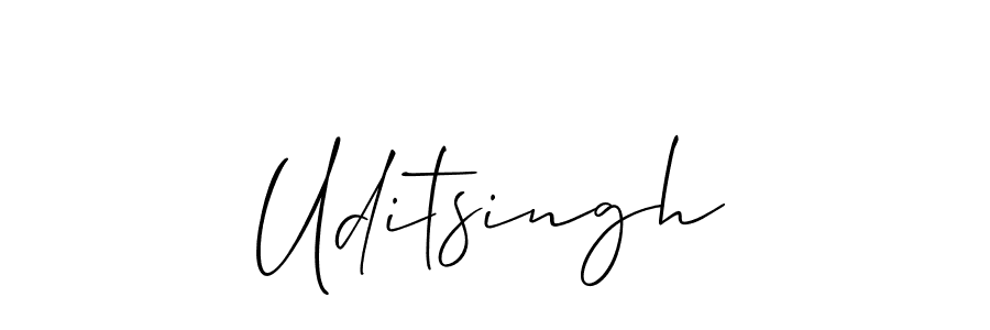 How to make Uditsingh signature? Allison_Script is a professional autograph style. Create handwritten signature for Uditsingh name. Uditsingh signature style 2 images and pictures png