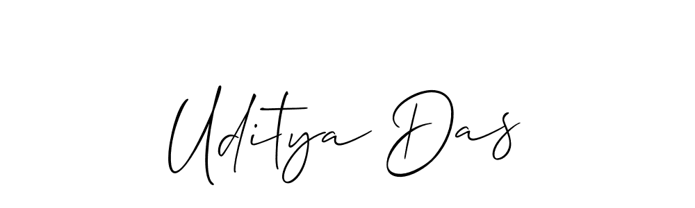 How to make Uditya Das name signature. Use Allison_Script style for creating short signs online. This is the latest handwritten sign. Uditya Das signature style 2 images and pictures png