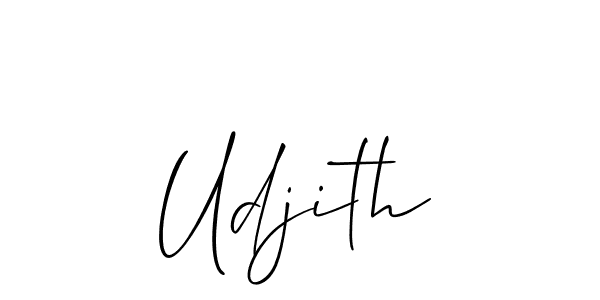 Use a signature maker to create a handwritten signature online. With this signature software, you can design (Allison_Script) your own signature for name Udjith. Udjith signature style 2 images and pictures png