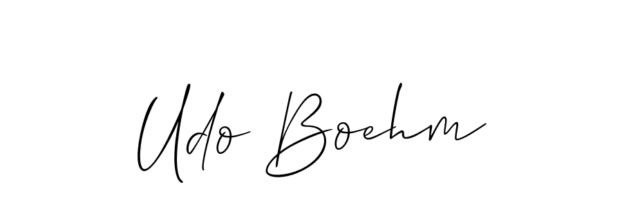 Allison_Script is a professional signature style that is perfect for those who want to add a touch of class to their signature. It is also a great choice for those who want to make their signature more unique. Get Udo Boehm name to fancy signature for free. Udo Boehm signature style 2 images and pictures png