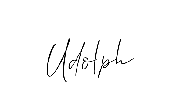 Make a beautiful signature design for name Udolph. With this signature (Allison_Script) style, you can create a handwritten signature for free. Udolph signature style 2 images and pictures png
