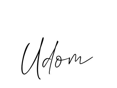 if you are searching for the best signature style for your name Udom. so please give up your signature search. here we have designed multiple signature styles  using Allison_Script. Udom signature style 2 images and pictures png