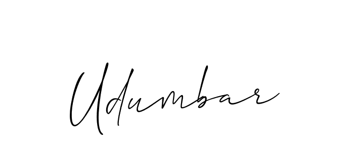 Make a beautiful signature design for name Udumbar. With this signature (Allison_Script) style, you can create a handwritten signature for free. Udumbar signature style 2 images and pictures png