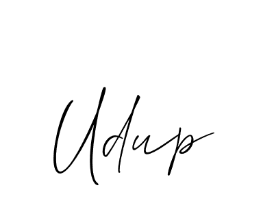 Best and Professional Signature Style for Udup. Allison_Script Best Signature Style Collection. Udup signature style 2 images and pictures png