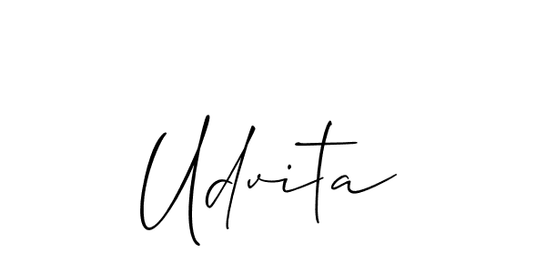 Also we have Udvita name is the best signature style. Create professional handwritten signature collection using Allison_Script autograph style. Udvita signature style 2 images and pictures png