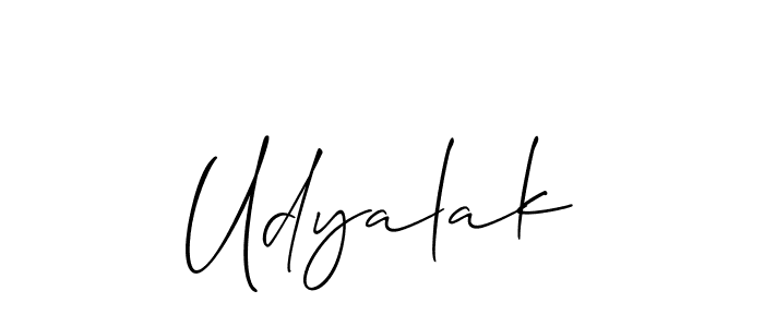 Make a short Udyalak signature style. Manage your documents anywhere anytime using Allison_Script. Create and add eSignatures, submit forms, share and send files easily. Udyalak signature style 2 images and pictures png