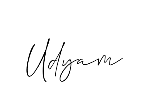 Use a signature maker to create a handwritten signature online. With this signature software, you can design (Allison_Script) your own signature for name Udyam. Udyam signature style 2 images and pictures png