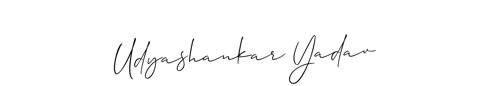 if you are searching for the best signature style for your name Udyashankar Yadav. so please give up your signature search. here we have designed multiple signature styles  using Allison_Script. Udyashankar Yadav signature style 2 images and pictures png