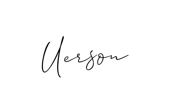 Similarly Allison_Script is the best handwritten signature design. Signature creator online .You can use it as an online autograph creator for name Uerson. Uerson signature style 2 images and pictures png