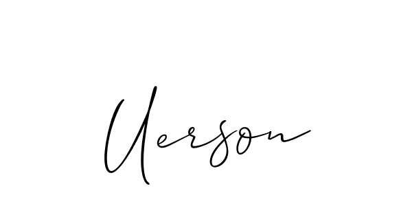 You should practise on your own different ways (Allison_Script) to write your name (Uerson) in signature. don't let someone else do it for you. Uerson signature style 2 images and pictures png
