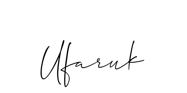 The best way (Allison_Script) to make a short signature is to pick only two or three words in your name. The name Ufaruk include a total of six letters. For converting this name. Ufaruk signature style 2 images and pictures png