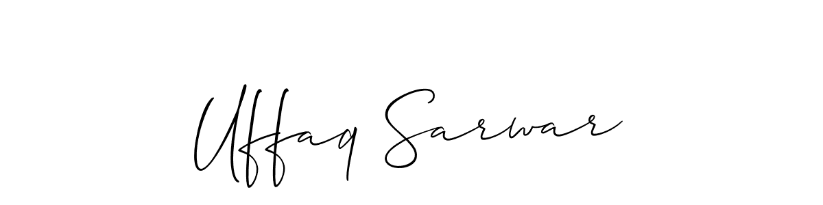 You should practise on your own different ways (Allison_Script) to write your name (Uffaq Sarwar) in signature. don't let someone else do it for you. Uffaq Sarwar signature style 2 images and pictures png