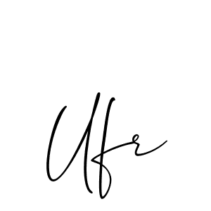 How to make Ufr signature? Allison_Script is a professional autograph style. Create handwritten signature for Ufr name. Ufr signature style 2 images and pictures png