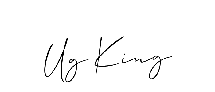 How to Draw Ug King signature style? Allison_Script is a latest design signature styles for name Ug King. Ug King signature style 2 images and pictures png