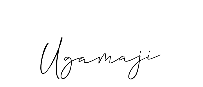 You should practise on your own different ways (Allison_Script) to write your name (Ugamaji) in signature. don't let someone else do it for you. Ugamaji signature style 2 images and pictures png