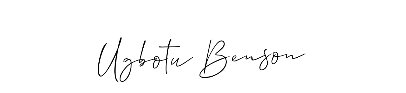Best and Professional Signature Style for Ugbotu Benson. Allison_Script Best Signature Style Collection. Ugbotu Benson signature style 2 images and pictures png