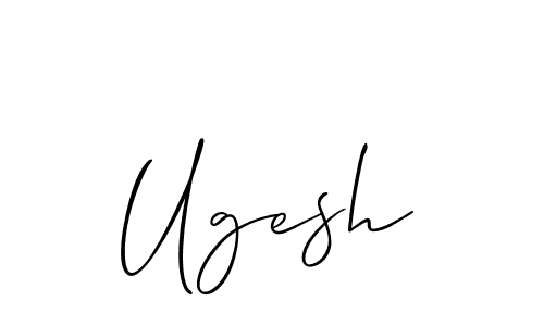 Use a signature maker to create a handwritten signature online. With this signature software, you can design (Allison_Script) your own signature for name Ugesh. Ugesh signature style 2 images and pictures png