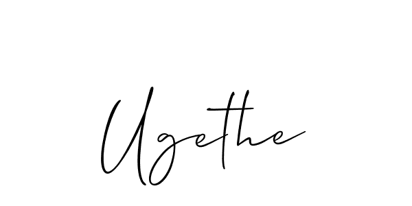 The best way (Allison_Script) to make a short signature is to pick only two or three words in your name. The name Ugethe include a total of six letters. For converting this name. Ugethe signature style 2 images and pictures png