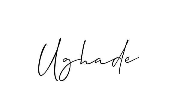 How to Draw Ughade signature style? Allison_Script is a latest design signature styles for name Ughade. Ughade signature style 2 images and pictures png