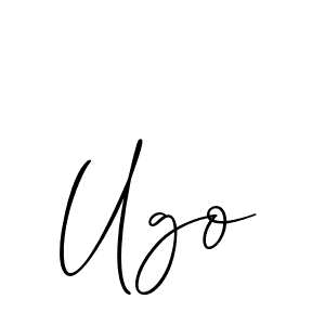 The best way (Allison_Script) to make a short signature is to pick only two or three words in your name. The name Ugo include a total of six letters. For converting this name. Ugo signature style 2 images and pictures png