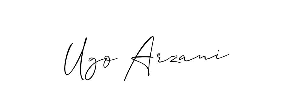 How to Draw Ugo Arzani signature style? Allison_Script is a latest design signature styles for name Ugo Arzani. Ugo Arzani signature style 2 images and pictures png