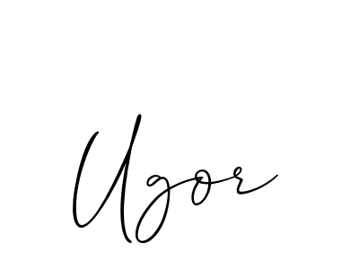 Design your own signature with our free online signature maker. With this signature software, you can create a handwritten (Allison_Script) signature for name Ugor. Ugor signature style 2 images and pictures png