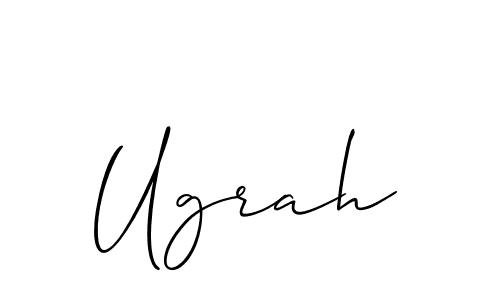 Ugrah stylish signature style. Best Handwritten Sign (Allison_Script) for my name. Handwritten Signature Collection Ideas for my name Ugrah. Ugrah signature style 2 images and pictures png