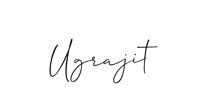 You should practise on your own different ways (Allison_Script) to write your name (Ugrajit) in signature. don't let someone else do it for you. Ugrajit signature style 2 images and pictures png