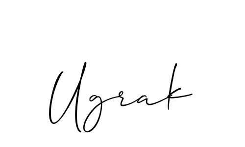 Make a short Ugrak signature style. Manage your documents anywhere anytime using Allison_Script. Create and add eSignatures, submit forms, share and send files easily. Ugrak signature style 2 images and pictures png
