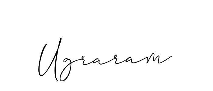 Design your own signature with our free online signature maker. With this signature software, you can create a handwritten (Allison_Script) signature for name Ugraram. Ugraram signature style 2 images and pictures png